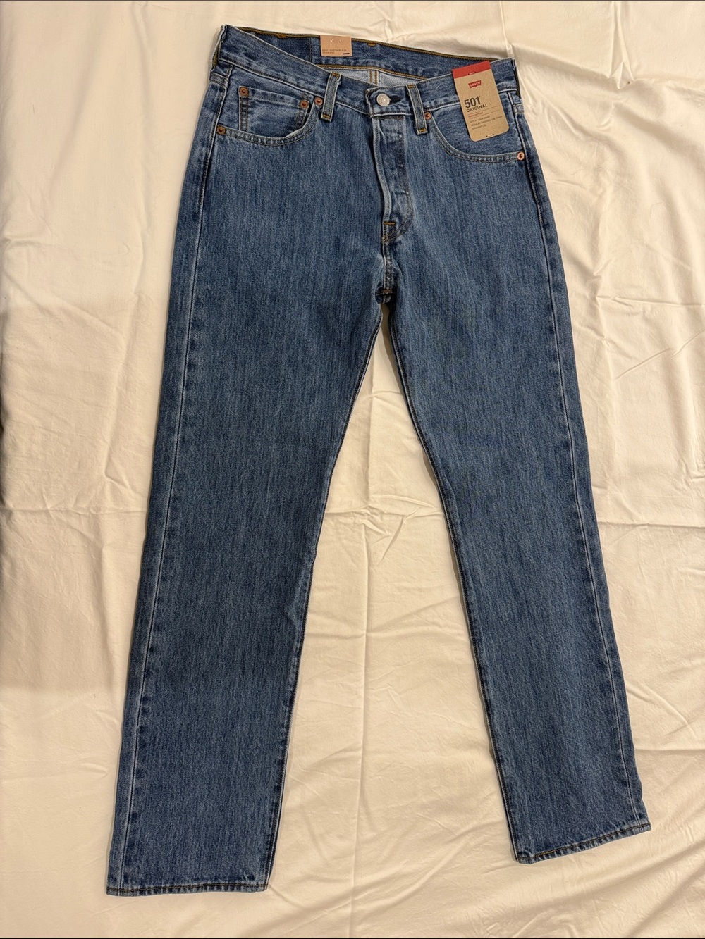 Levi's 501 Straight Men’s Jeans - Classic Blue Denim
